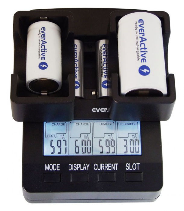 Rechargeable EverActive NC-3000 AA, AAA, C and D for batteries Proakku .fi
