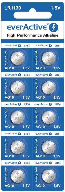 coin cell battery G10 LR54 everactive