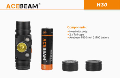 Acebeam H30 Powerful Headlamp with Rechargeable Battery