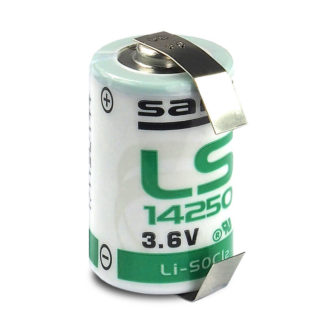 saft 1/2 half aa soldering ears lithium battery