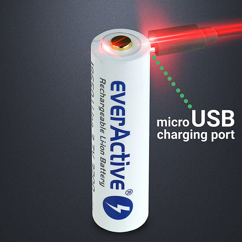 EverActive 18650 battery with protective circuit - 7A 3200mAh